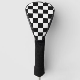 Minimalist Retro Kariert – Monochrome Streetwear Golf Headcover