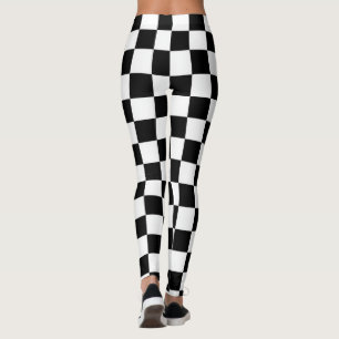 Minimalist Retro Kariert – Monochrome Streetwear Leggings
