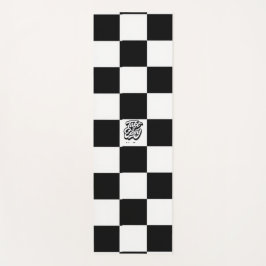 Minimalist Retro Kariert – Monochrome Streetwear Yogamatte