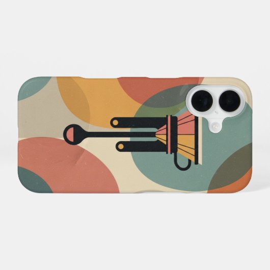 Minimalist Retro Pour-Over Coffee iPhone 16 Hülle (Rückseite (Horizontal))