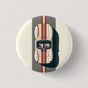 Minimalist Retro-Rennwagenstreifen Button