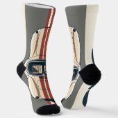 Minimalist Retro-Rennwagenstreifen Socken (Gewinkelt)
