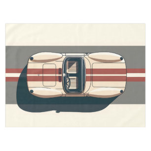 Minimalist Retro-Rennwagenstreifen Tischdecke