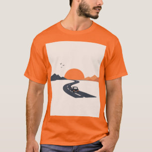 Minimalist Retro Road Trip T-Shirt - Vintage Sonne