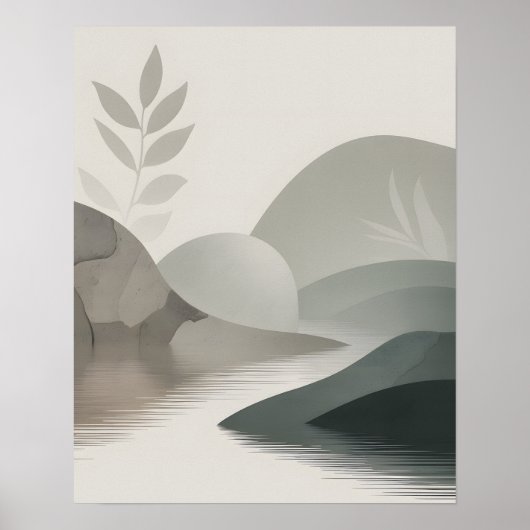 Minimalist River Poster (Vorne)