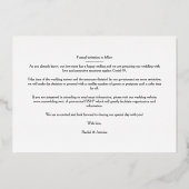 Minimalist Romantic 4 Wedding Engagement Photos Folieneinladung (Rückseite)