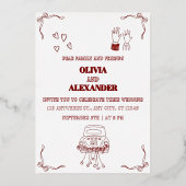 Minimalist Romantic Wedding Invitation Folieneinladung (Vorderseite)