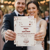 Minimalist Romantic Wedding Invitation Folieneinladung