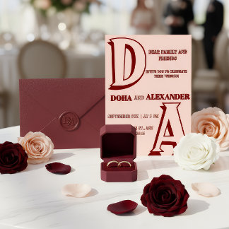 Minimalist Romantic Wedding invitation Folieneinladung