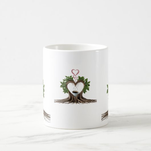 Minimalist Roots Heart Coffee Mug Kaffeetasse (Mittel)