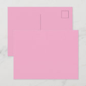 Minimalist Rosa Elegante Verlobung Gratulation Postkarte (Vorne/Hinten)