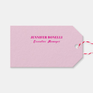Minimalist rosa trendige personalisierte benutzerd geschenkanhänger