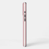 Minimalist rosafarbene vertikale Streifen Mutterta iPhone Hülle (Linke Seite)