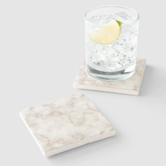 Minimalist Rose Gold and White Marble Stone  Steinuntersetzer
