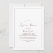 Minimalist Rose Gold Lingerie Shower Invitation Einladung (Vorderseite)
