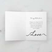 Minimalist Rose Heart Photo Collage Custom  Karte (Innenseite)