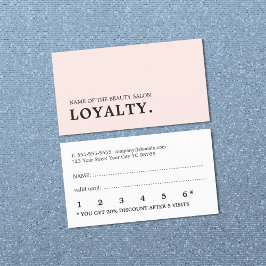 Minimalist Rose White Beauty Loyalty Card Treuekarte