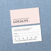 Minimalist Rose White Beauty Loyalty Card Treuekarte