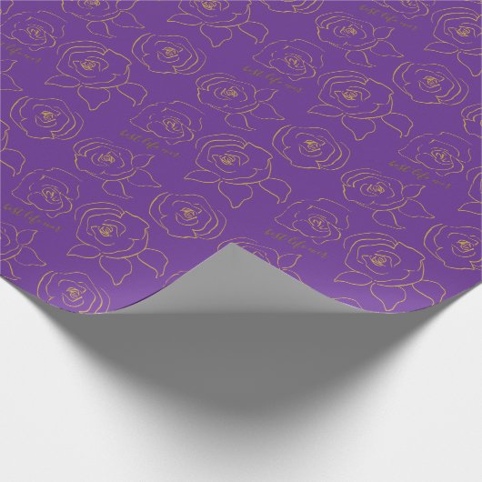 Minimalist roses customize best life ever geschenkpapier (Ecke)