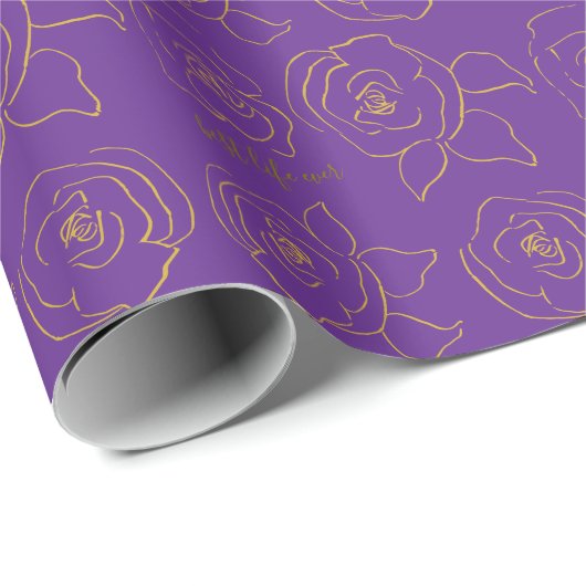 Minimalist roses customize best life ever geschenkpapier (Rolleneckpunkt)