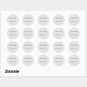 Minimalist Round Wedding Stickers (Blatt)