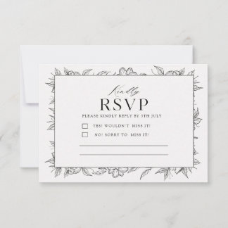 Minimalist RSVP Card | Wedding Response Card |  Karte