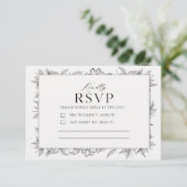 Minimalist RSVP Card | Wedding Response Card |  Karte (Stehend Vorderseite)