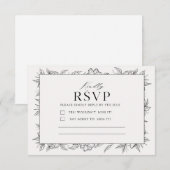 Minimalist RSVP Card | Wedding Response Card |  Karte (Vorne/Hinten)