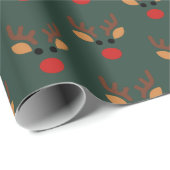 Minimalist Rudolph Reindeer Geschenkpapier (Rolleneckpunkt)