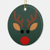 Minimalist Rudolph Reindeer Keramik Ornament (Links)