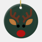 Minimalist Rudolph Reindeer Keramik Ornament (Hinten)