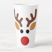 Minimalist Rudolph Reindeer Milchtasse (Vorderseite)