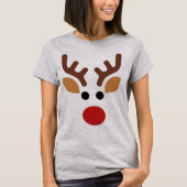 Minimalist Rudolph Reindeer T-Shirt (Vorderseite)