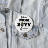 Minimalist Rund Weiße Stolze Mama Abschlussfeier  Button (Beispiel)