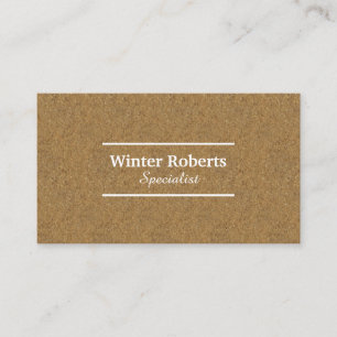Minimalist-rustikales Kraftpapier professionell Visitenkarte
