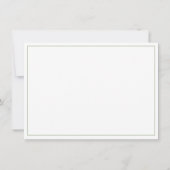 Minimalist Sage Green Border Script Personalized Mitteilungskarte (Rückseite)