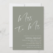 Minimalist Sage Green Bridal Shower Invitation Einladung (Vorderseite)