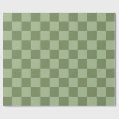 Minimalist Sage Green Checkerboard Pattern Geschenkpapier (Flach)