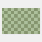 Minimalist Sage Green Checkerboard Pattern Geschenkpapier Set (Vorderseite 2)