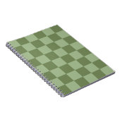 Minimalist Sage Green Checkerboard Pattern Notizblock (Rechte Seite)