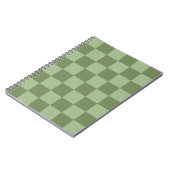 Minimalist Sage Green Checkerboard Pattern Notizblock (Linke Seite)