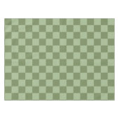 Minimalist Sage Green Checkerboard Pattern Tischdecke (Vorderseite (Horizontal))