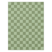 Minimalist Sage Green Checkerboard Pattern Tischdecke (Vorderseite)