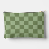 Minimalist Sage Green Checkerboard Pattern Zubehörtasche (Rückseite)