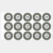 Minimalist Sage Green Custom Business Logo Labels Etiketten (Blatt)