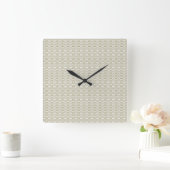 Minimalist Sage Green Geometric Wall Clock Quadratische Wanduhr (Zuhause)
