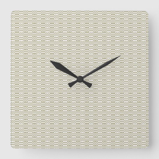 Minimalist Sage Green Geometric Wall Clock Quadratische Wanduhr (Vorderseite)