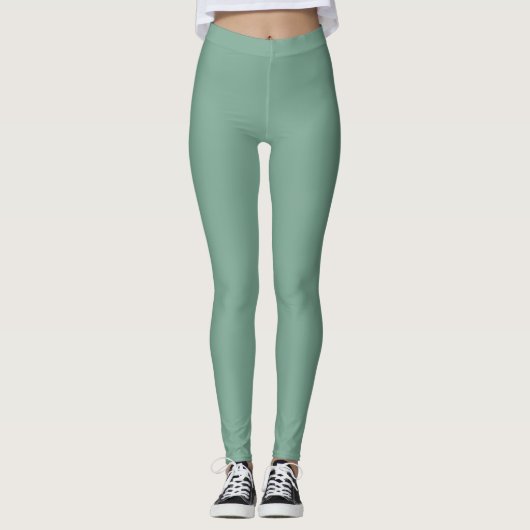 Minimalist Sage Green Leggings (Vorderseite)
