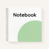 Minimalist Sage Green Notebook Notizblock (Vorderseite)