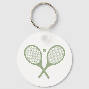 Minimalist Sage Green Tennis Racquets Ball      Schlüsselanhänger